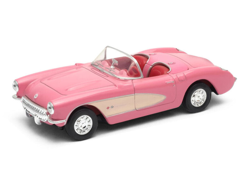 Welly Chevrolet Corvette 1957 1:34 kabriolet růžový